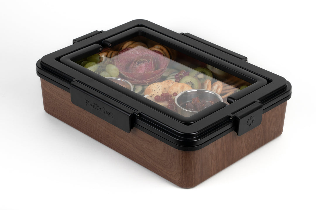 Walnut Finish Platterbox