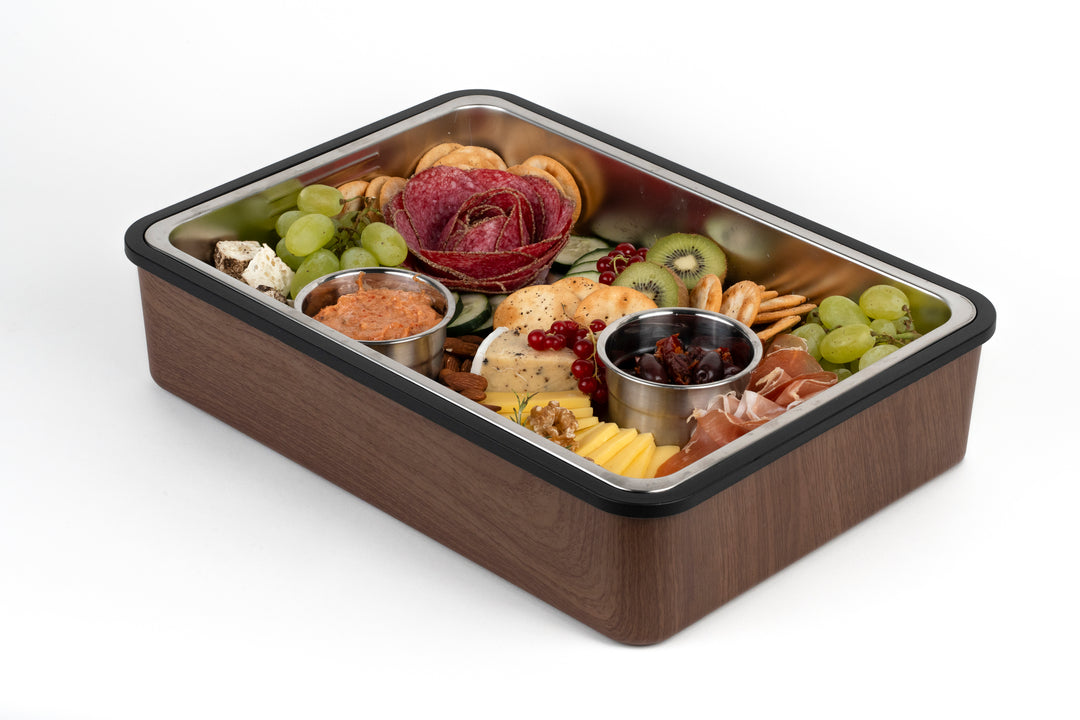 Walnut Finish Platterbox