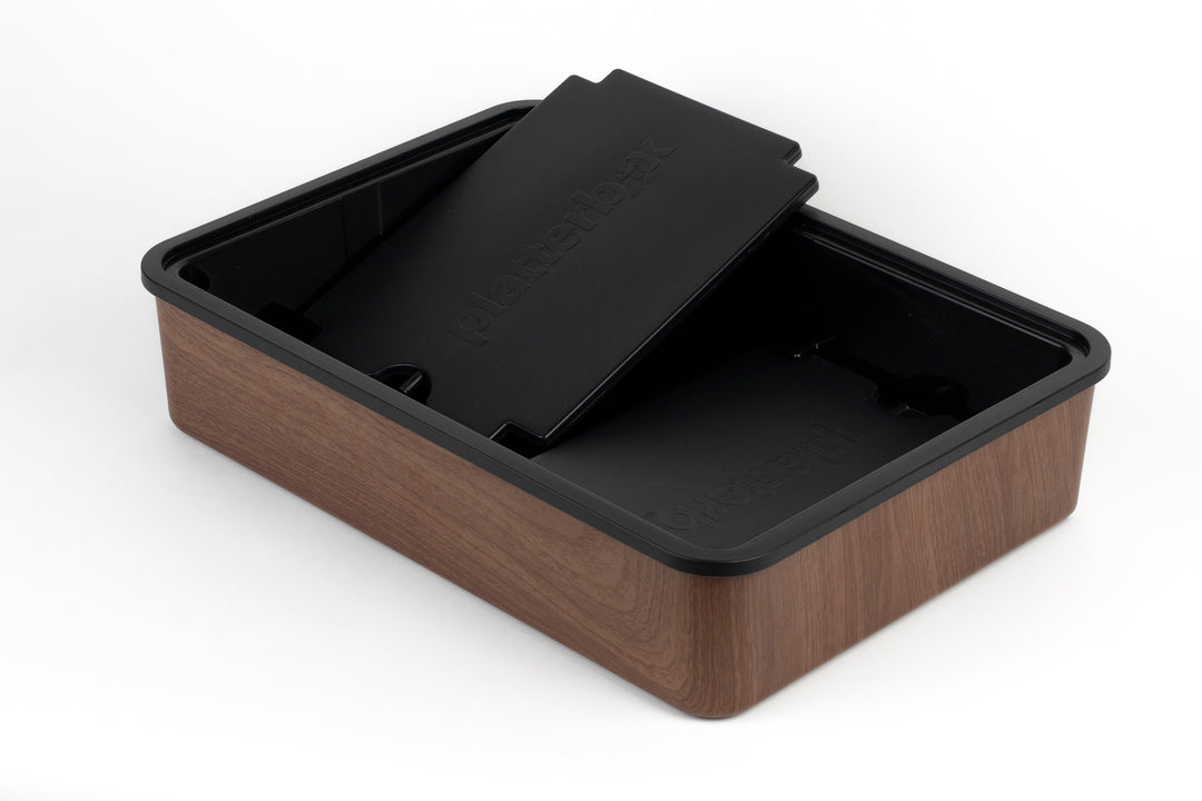 Walnut Finish Platterbox