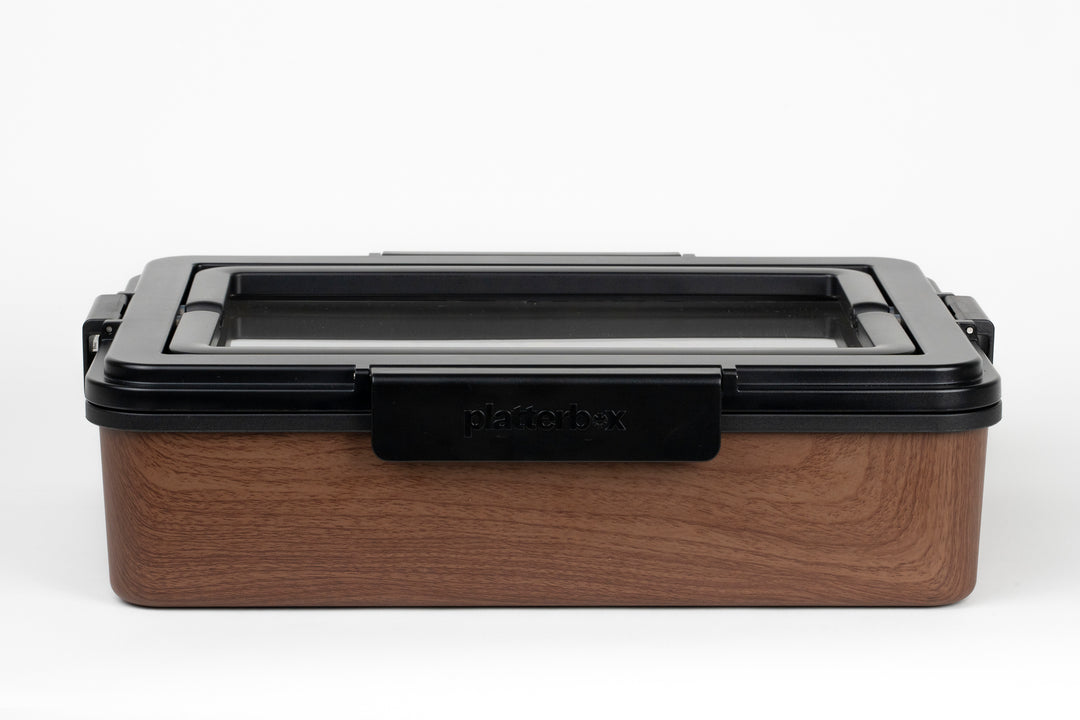 Walnut Finish Platterbox